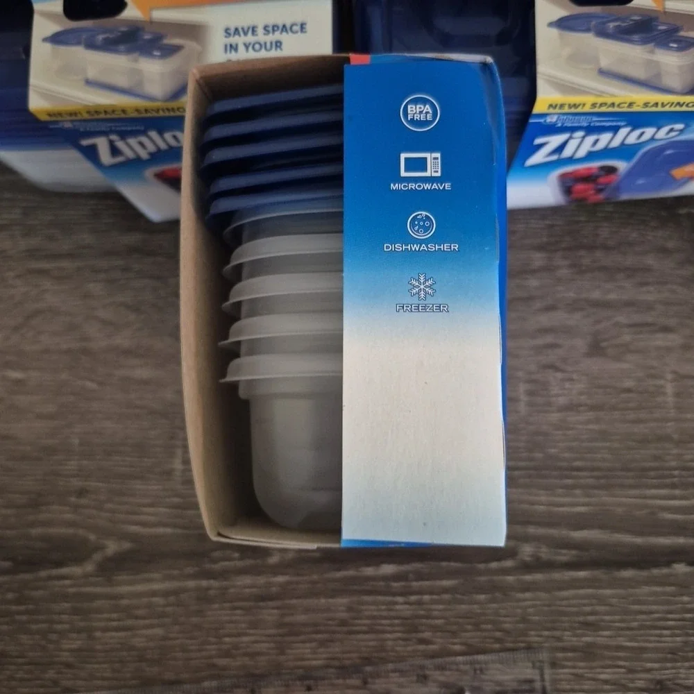 Ziploc One Press Seal Small Rectangle Container - 5 Ct